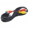 CABLE AUDIO-VIDEO 3 RCA M-M   1,50M. WIR310