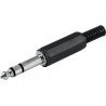 CON211 CONECTOR JACK MACHO ESTEREO 6,3mm. PVC