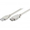 "CABLE CONEXION USB ""A-A"" 2.0 M-H   1,80M. (WIR067)"