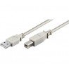 CABLE CONEXION USB A-B 2.0 M-M   3,00M. WIR071